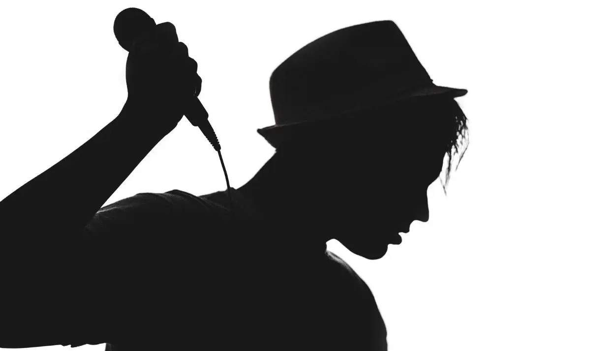 shadow of a singer representing popular culture